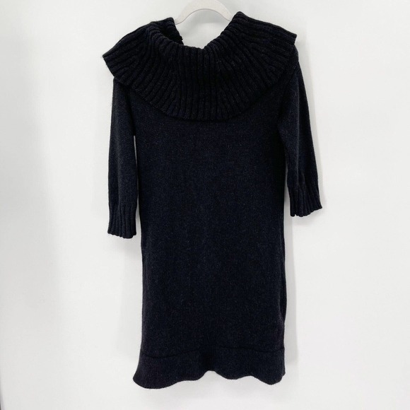 Vince Alpaca Wool Blend Cardigan Sweater Sz S Black Collared Button Up Pockets - Picture 4 of 7